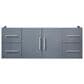 Lexora Home Geneva 48" Single Bathroom Vanity in Dark Grey with 2 cm White Carrara Marble Top and Rectangular Sink, , large
