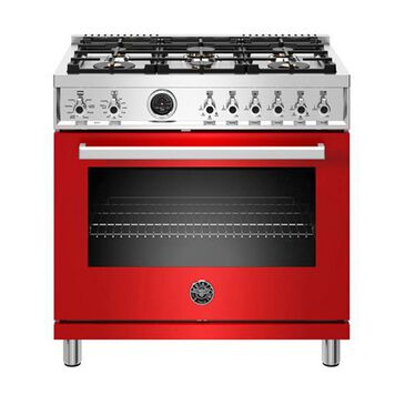 Bertazzoni Professional Range Duel Fuel in Glossy Red, , large