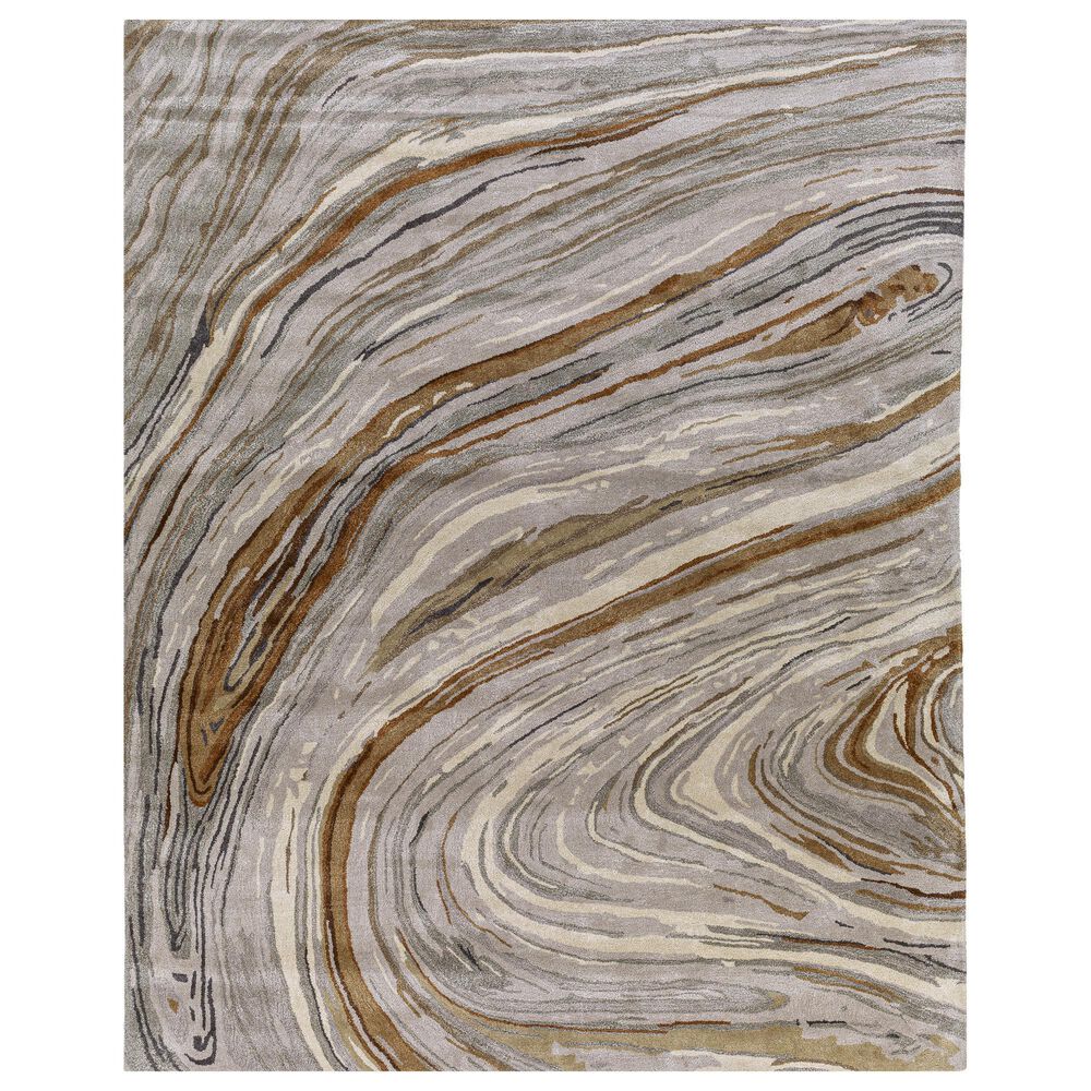 Surya Kavita 10" x 14" Charcoal, Dark Brown, Camel, Gray and Tan Area Rug, , large