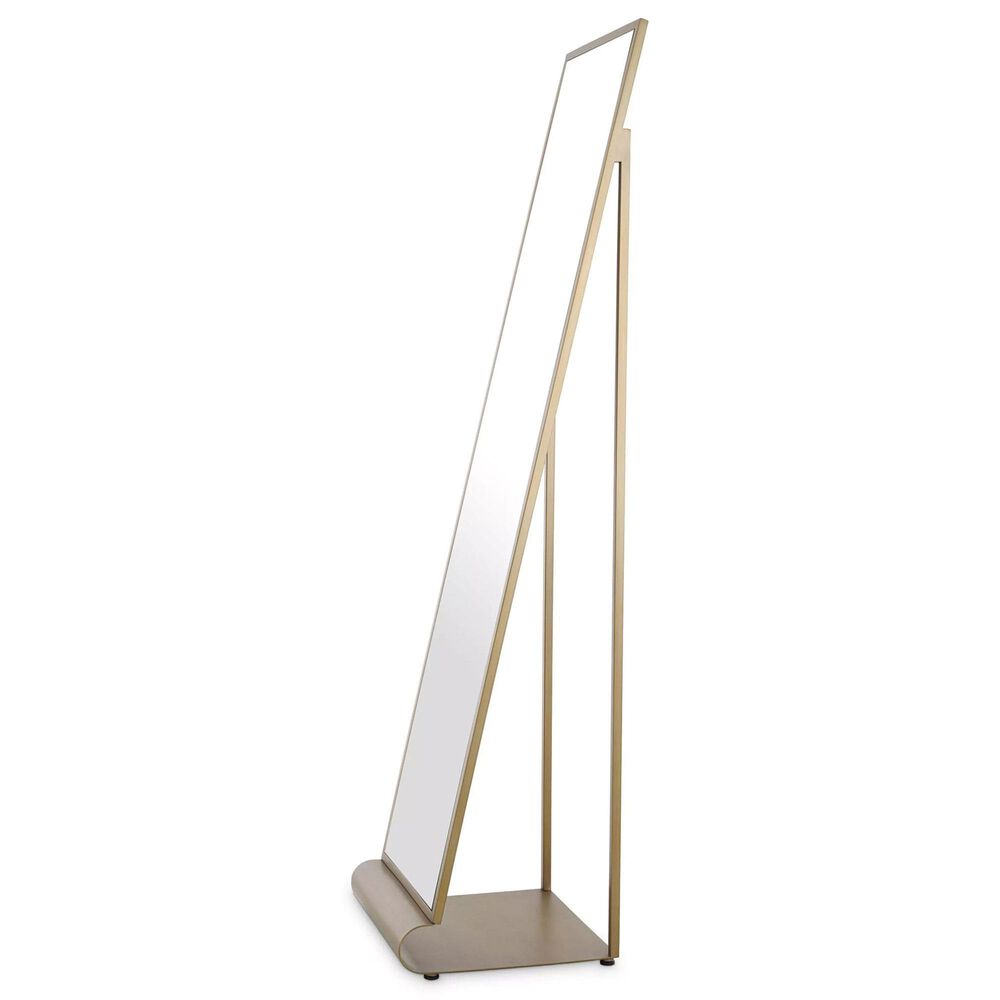 Eichholtz Panorama Floor Mirror in Brushed Brass, , large