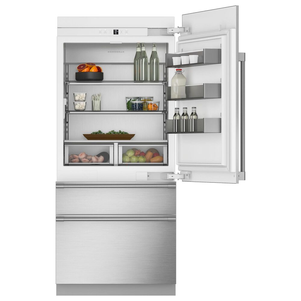 Monogram 20.1 Cu. Ft. Built-In Bottom Freezer Refrigerator with Right Hinge in Panel Ready, , large