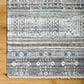 Surya Pompei White, Black, Metallic Silver, Medium Gray, Light Gray, Brown and Sky Blue 10" x 14" Area Rug, , large