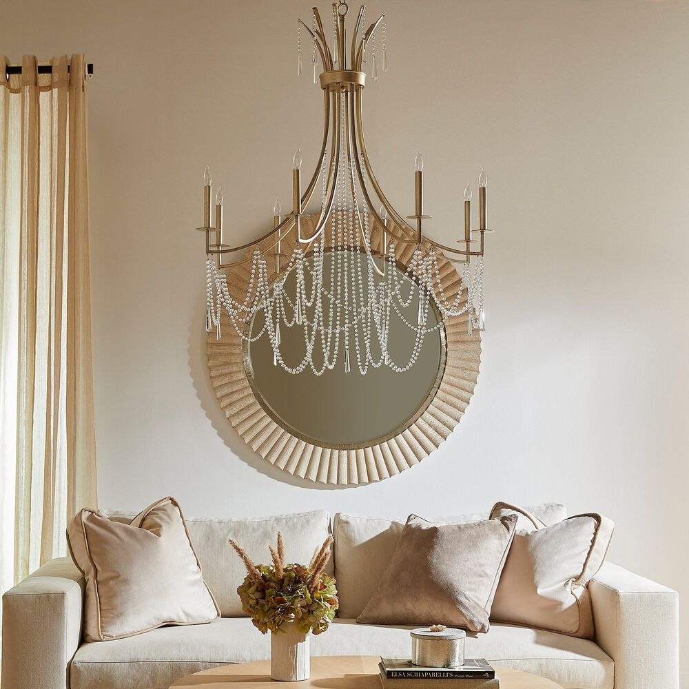 Quorum Malin 8-Light Chandelier in Antique Silver, , large