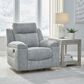 Ashley Buntington Manual Rocker Recliner in Pewter, , large