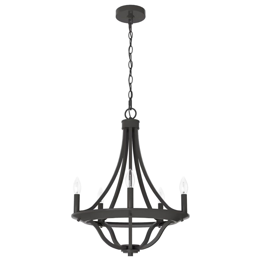Hunter Perch Point 18" 5-Light Chandelier in Noble Bronze, , large