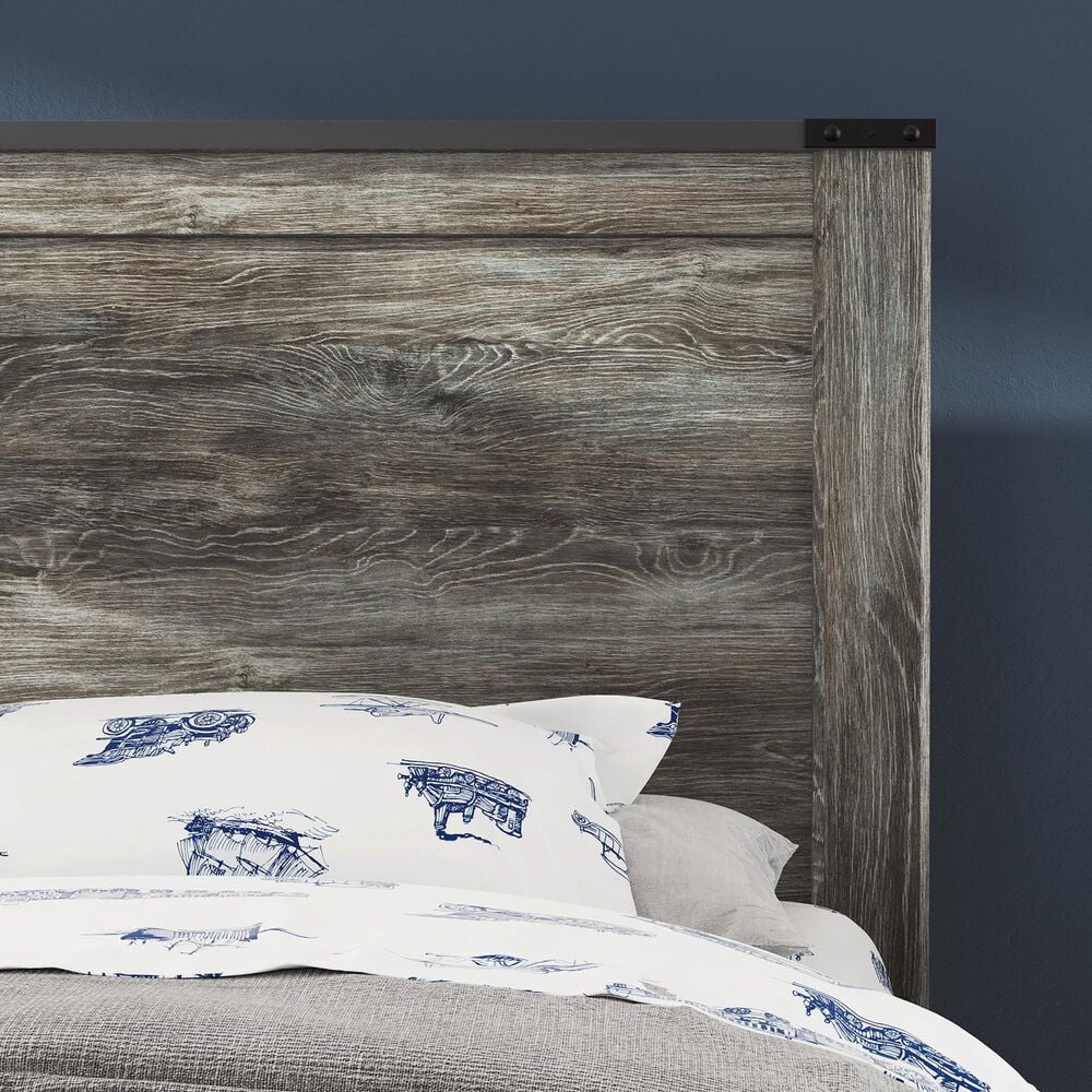 Ashley Frandern Twin Panel Bed in Black and Warm Gray, , large