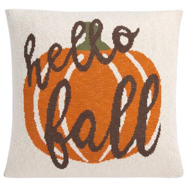 Safavieh Holiday Hello Fall 20" Pillow in Natural, Brown and Bright Orange, , large