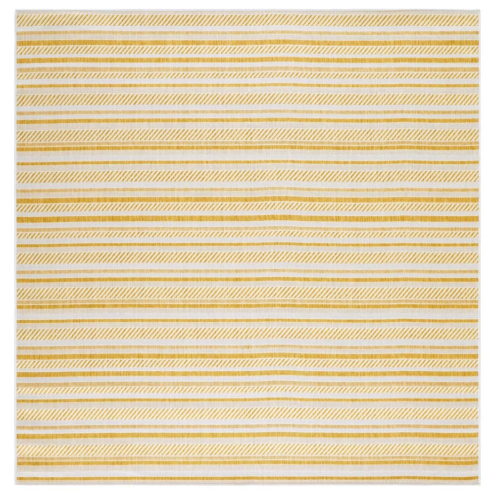 Surya Eagean EAG-2424 Mustard and Ivory 6&#39;7&quot; Square Indoor/Outdoor Area Rug, , large