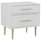 Linon Home Decor Gloria 2-Drawer Nightstand in White and Gold, , large
