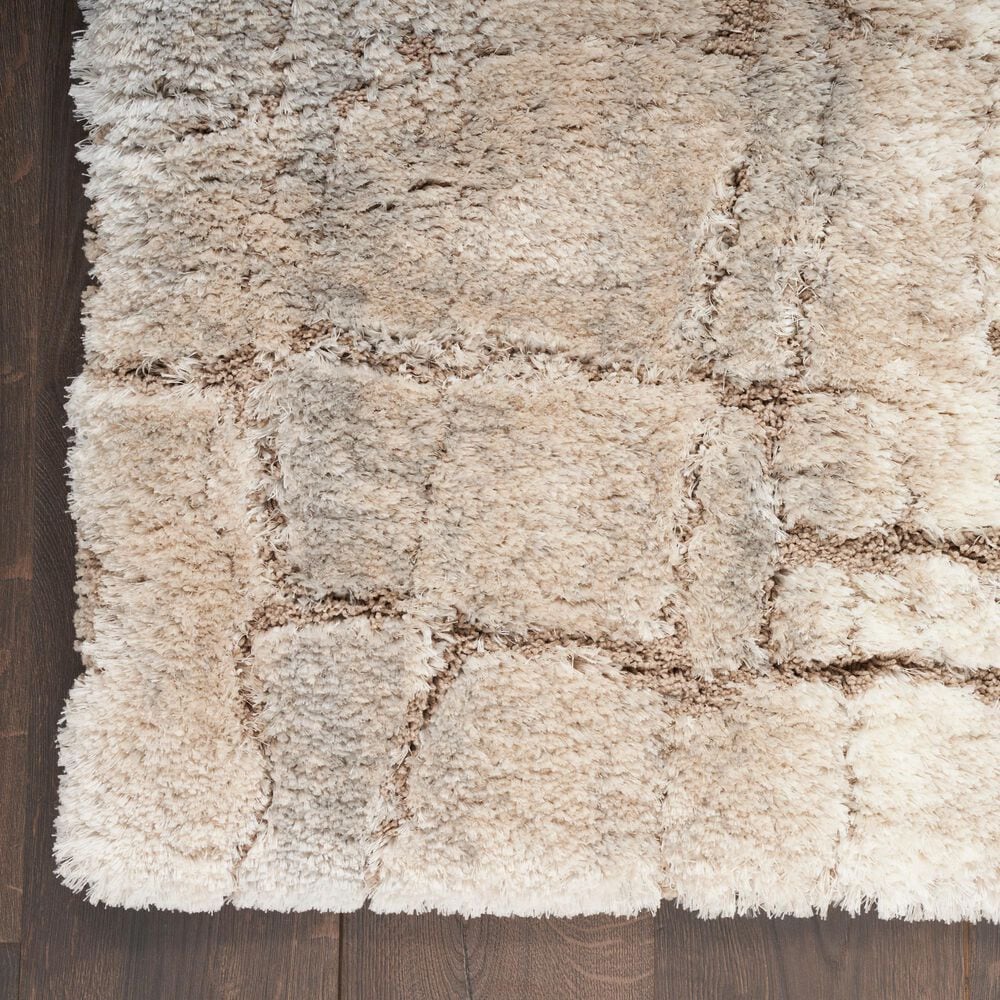 Nourison Dreamy Shag 6&#39;7&quot; x 9&#39;2&quot; Ivory and Beige Area Rug, , large