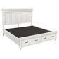 Riva Ridge Caraway King Storage Bed in Aged Ivory with USB Ports, , large