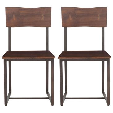 Home Trends & Design Loft Dining Chair in Walnut and Antique Zinc (Set of 2), , large
