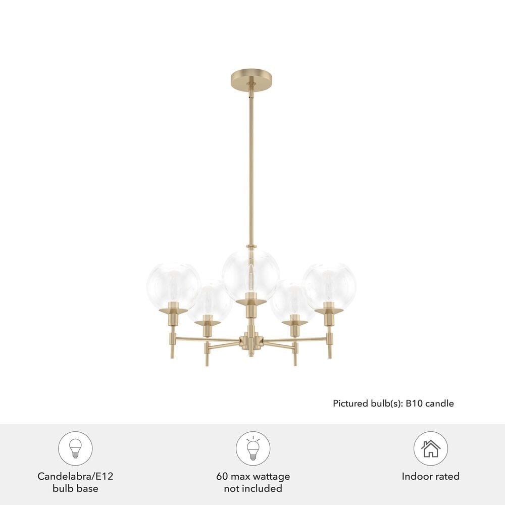 Hunter Xidane 5-Light Chandelier in Alturas Gold, , large