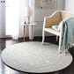 Safavieh Micro-Loop MLP504F 3" Round Light Grey and Ivory Area Rug, , large