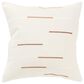 Rizzy Home 20" x 20" Striped Polyester Filled Throw Pillow in Ivory and Brown, , large