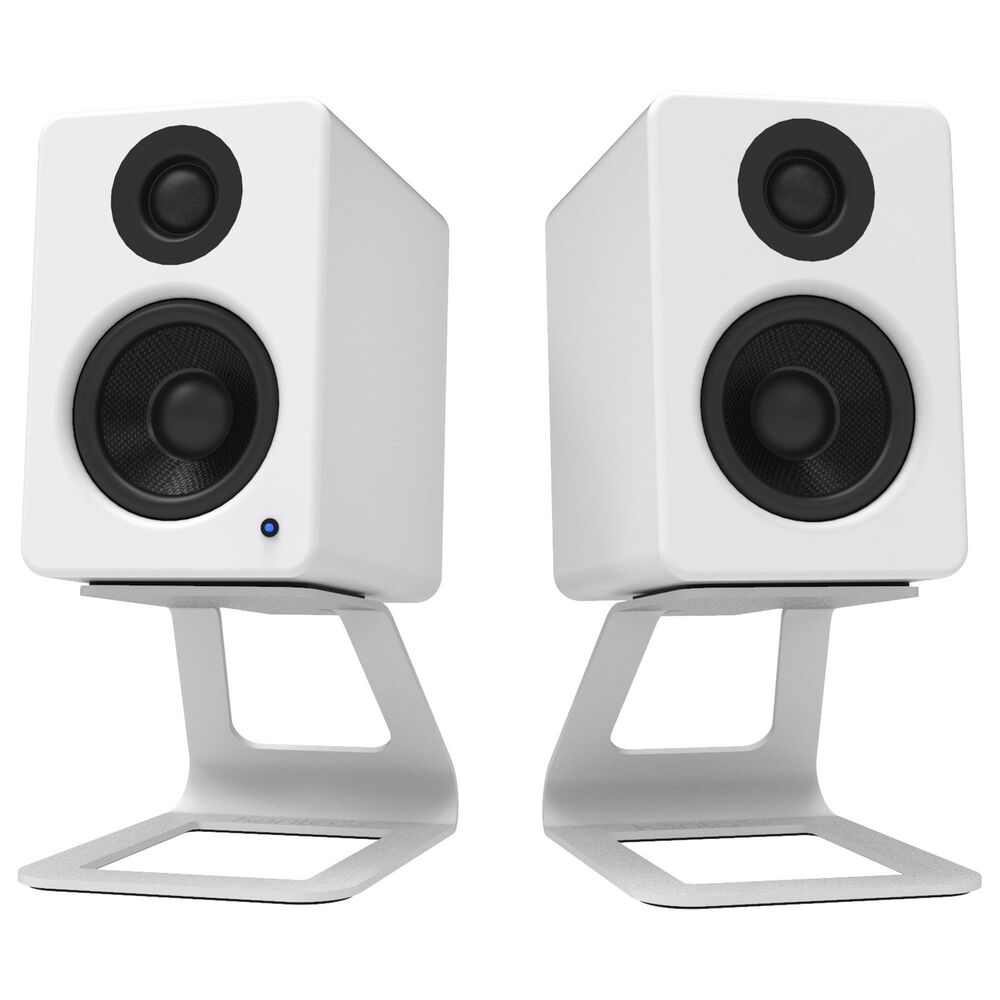 Kanto Elevated Desktop Speaker Stand for Small Speakers in White (Set of 2), , large