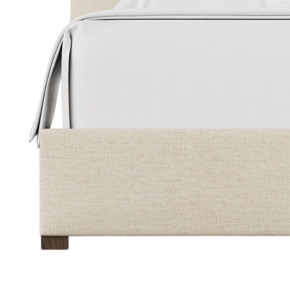 Viceray Collections Emily Queen Upholstered Panel Bed with Arched Headboard in Ivory Cream, , large