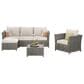 HOMLUX 6-Piece Patio Conversation Set in Coarse Beige, , large