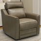 Barcalounger Lara Leather Power Recliner in Elephant, , large