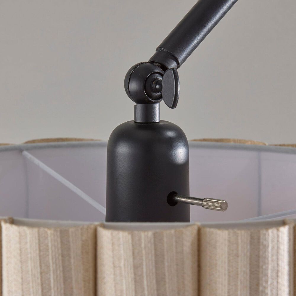 Adesso Caldwell Floor Lamp in Black and Natural, , large