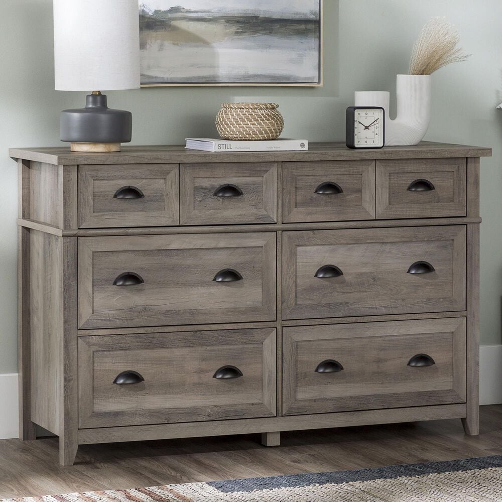 Walker Edison Odette 6-Drawer Dresser in Grey Wash, , large