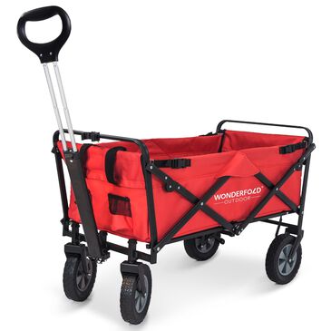 Wonderfold Utility Folding Wagon with Stand in Red, , large