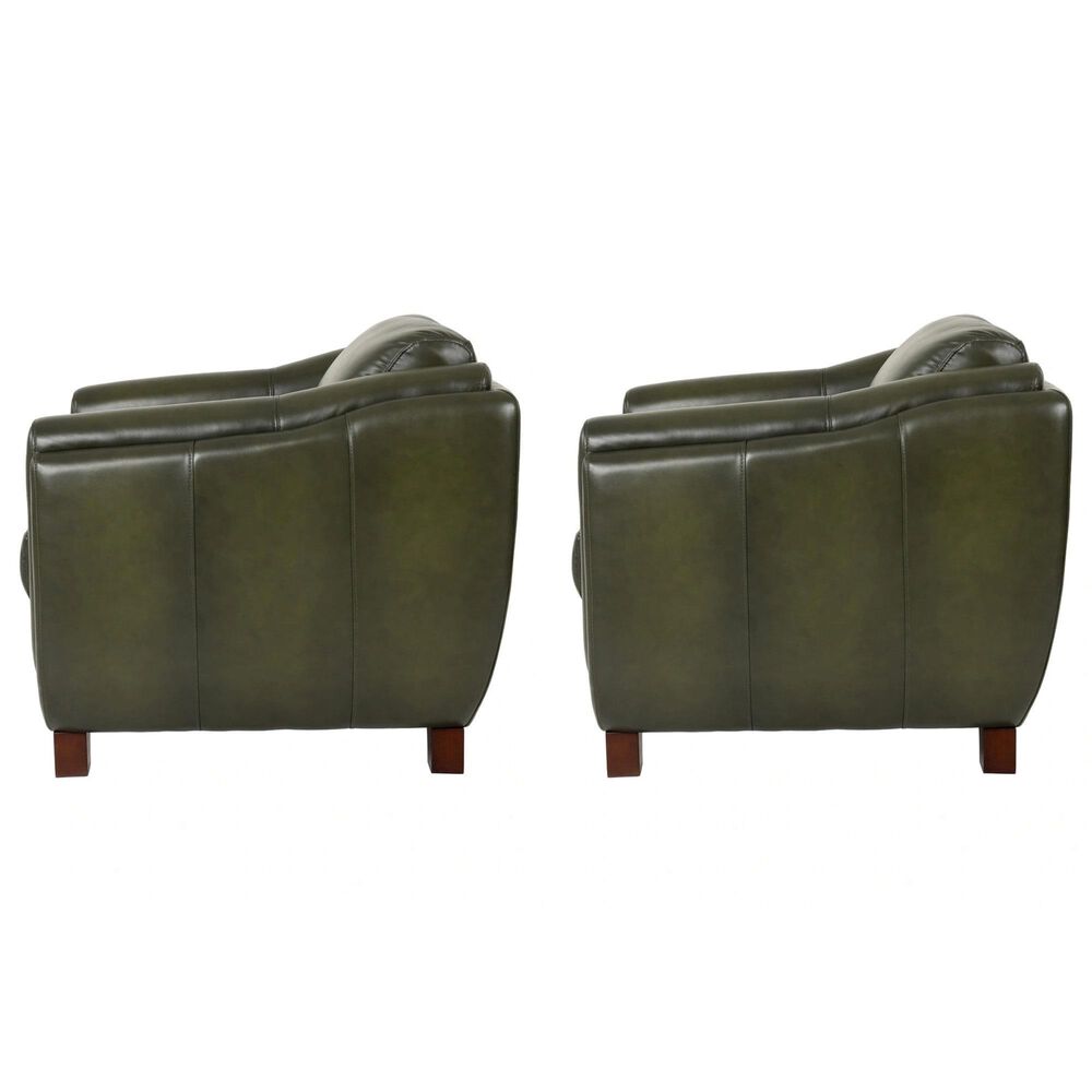 Hydeline Fremont Leather Accent Chair in Forrest (Set of 2), , large