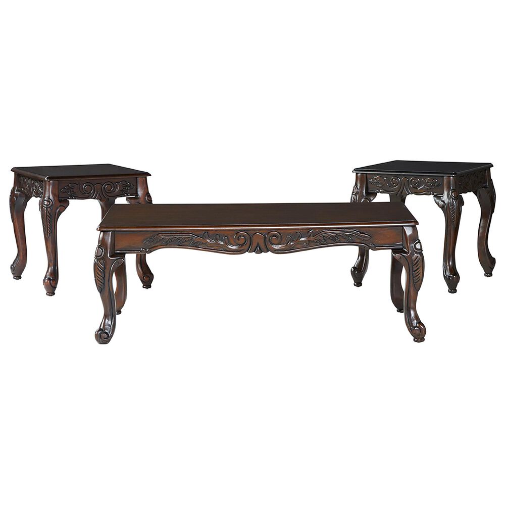 Hughes Furniture 3-Piece Table Set in Dark Cherry, , large