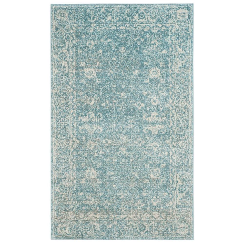 Safavieh Evoke EVK270D 2"2" x 4" Light Blue and Ivory Scatter Rug, , large