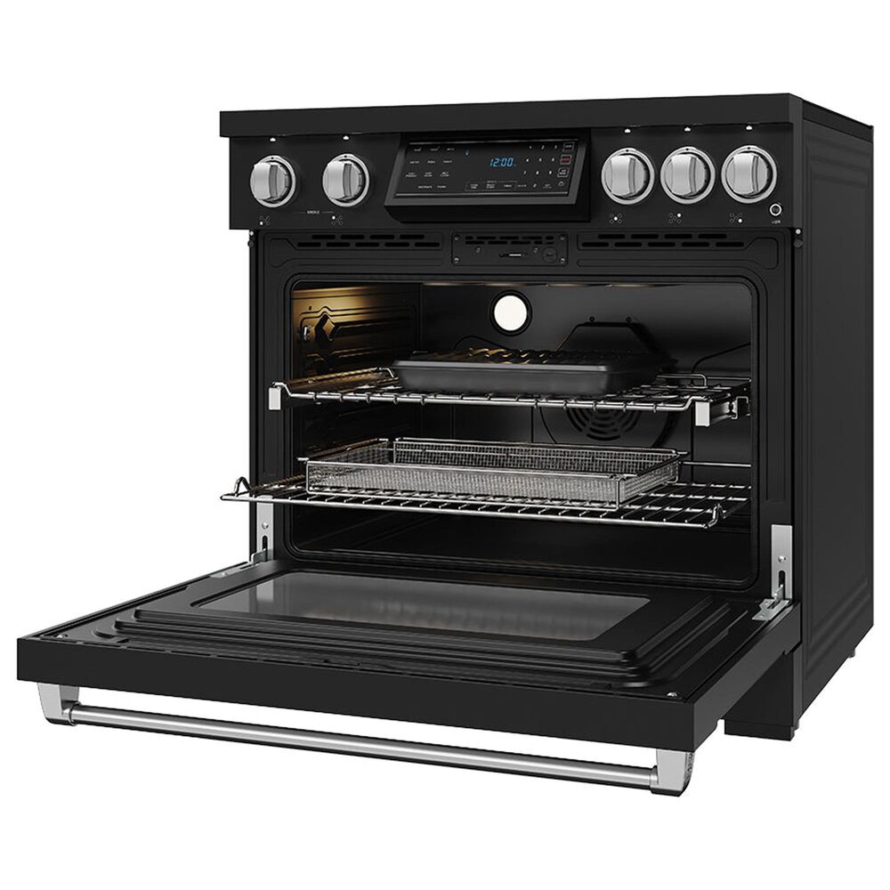 Thor Kitchen Gordon Ramsay 6 Cu. Ft. Professional Induction Range with Stainless Steel Handle Kit in Black, , large