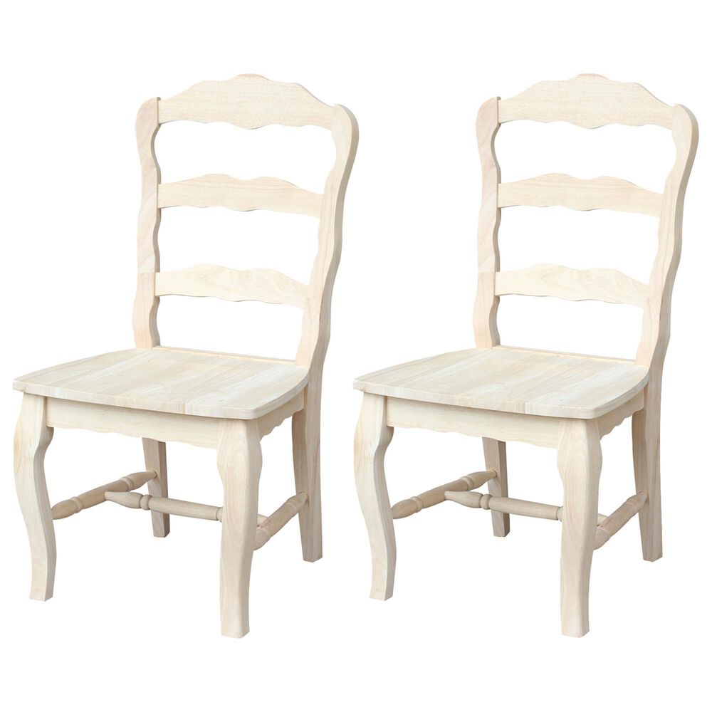 International Concepts Versailles Side Chair in Unfinished (Set of 2), , large