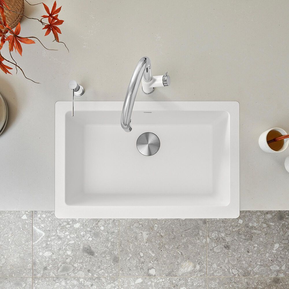 Blanco Vintera 30&quot; Super Single Apron Farmhouse Sink in White, , large