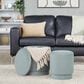 Lumisource Marla 2-Piece Upholstered Ottoman Set in Light Green Velvet, , large