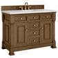James Martin Vanities Brookfield 48" Single Bathroom Vanity in Honey Oak with 3 cm Ethereal Noctis Quartz Top and Rectangular Sink, , large