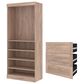 Bestar Pur Closet Organizer with 3-Drawer in Rustic Brown, , large