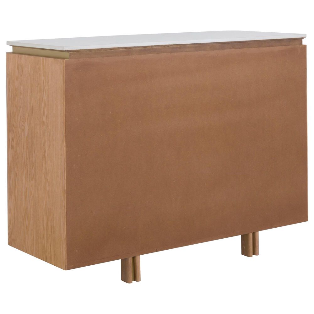 Fairfield Chair Portobello 4-Door Chest in White, Light Brown and Brushed Brass, , large