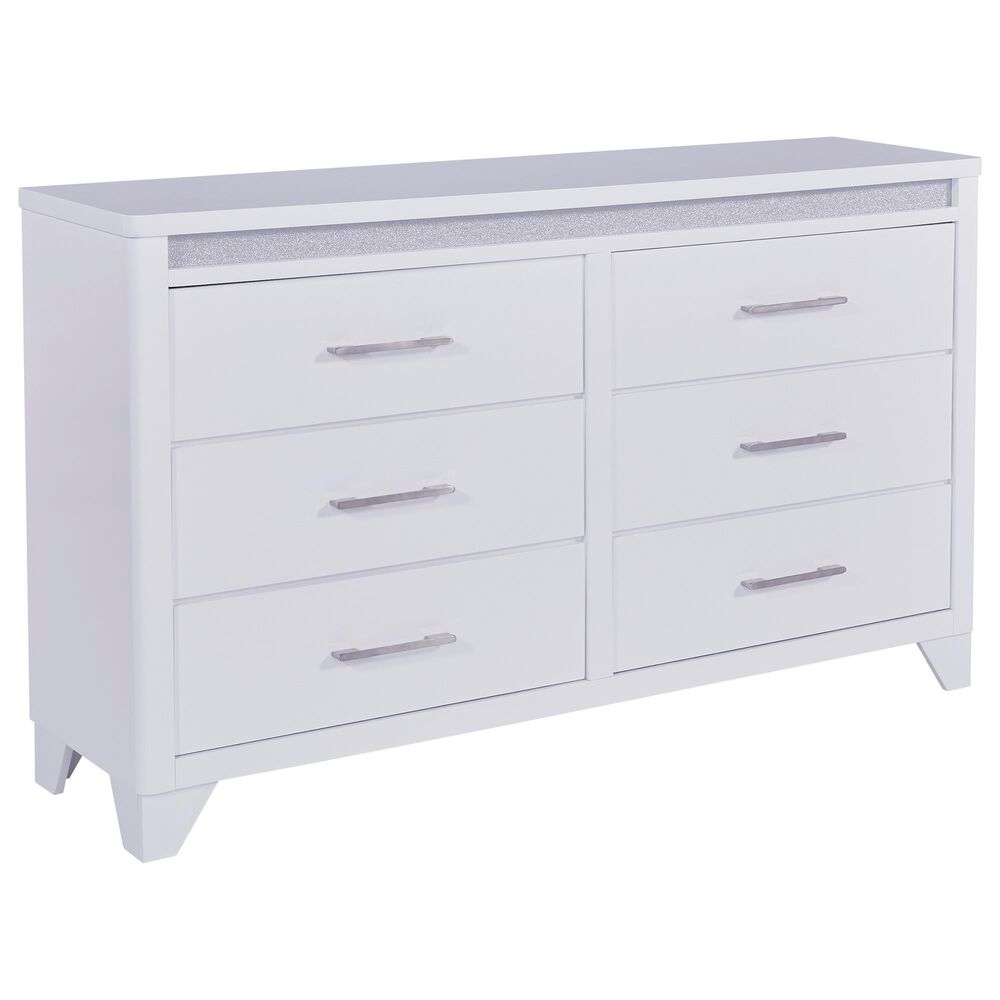 Ashley Jarlee 6-Drawer Dresser and Mirror in White, , large