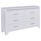Ashley Jarlee 6-Drawer Dresser and Mirror in White, , large