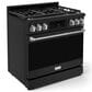 THOR KITCHEN Gordon Ramsay 6 Cu. Ft. 36" Professional Liquid Propane Range with Stainless Steel Handle Kit in Black, , large