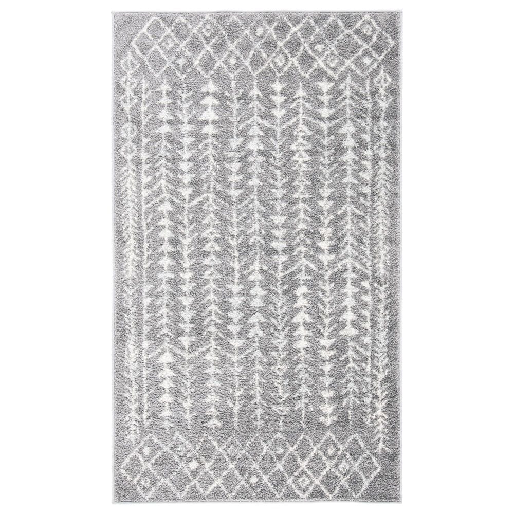 Safavieh Tulum Transitional 3" x 5" Dark Grey and Ivory Area Rug, , large