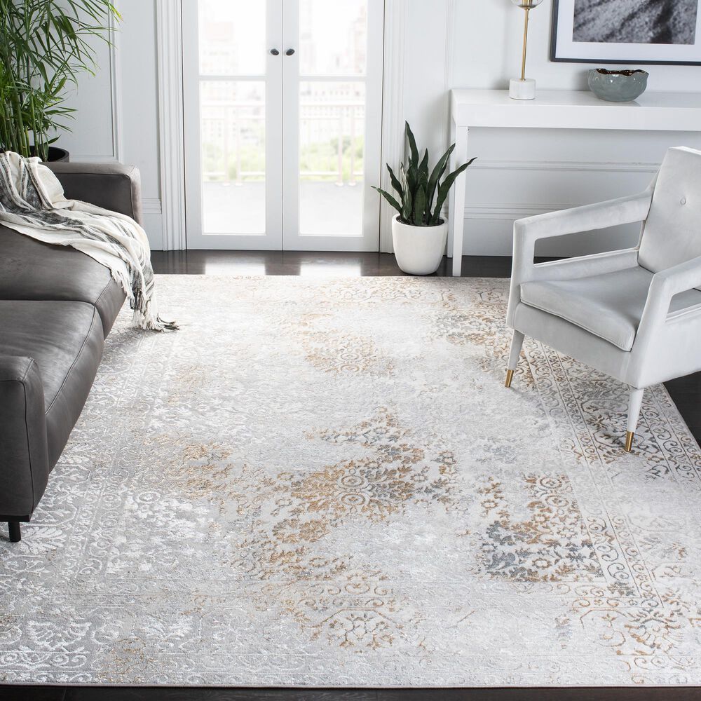 Safavieh Orchard  ORC684 8&#39; x 10&#39; Grey and Gold Area Rug, , large