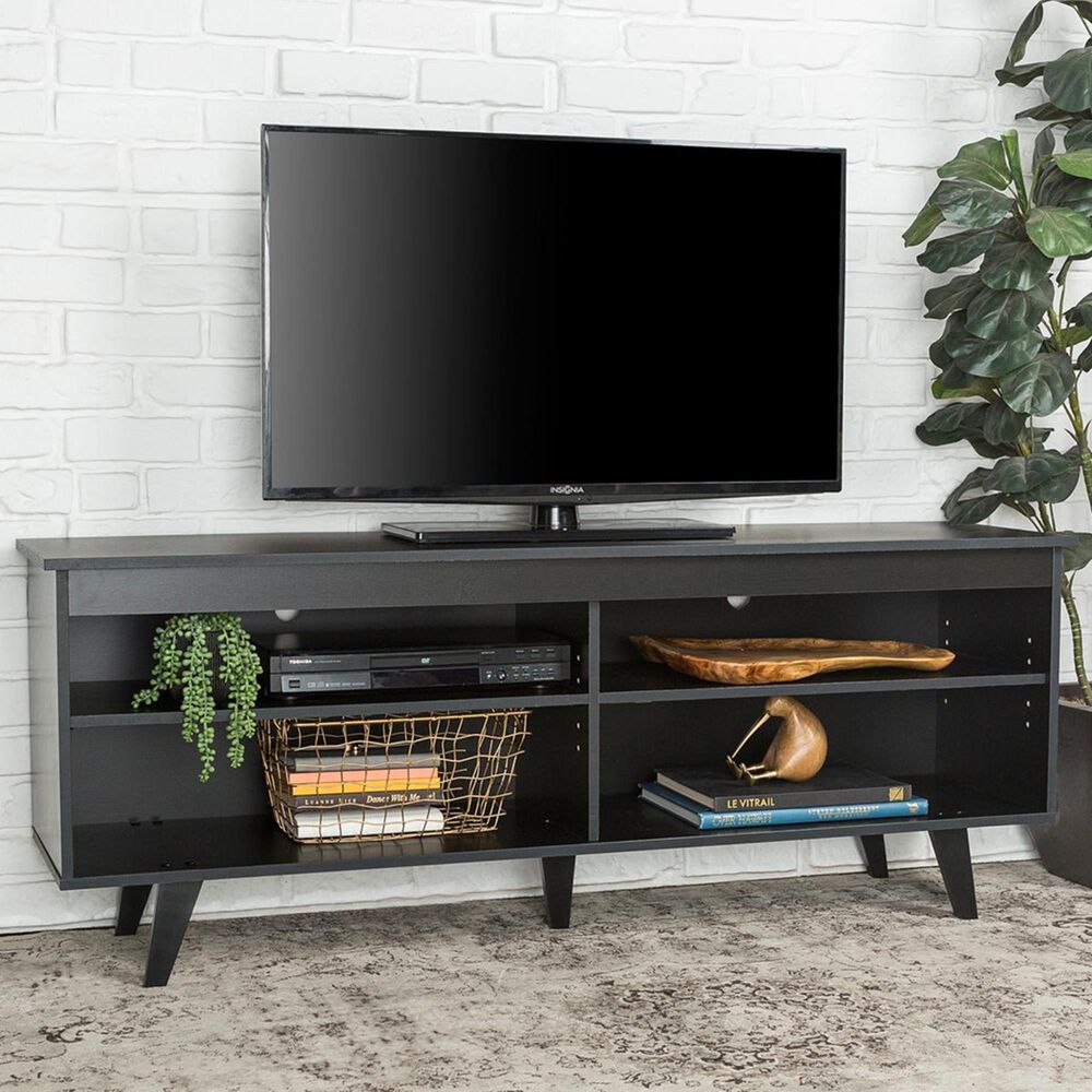 Walker Edison 58" TV Stand in Black, , large