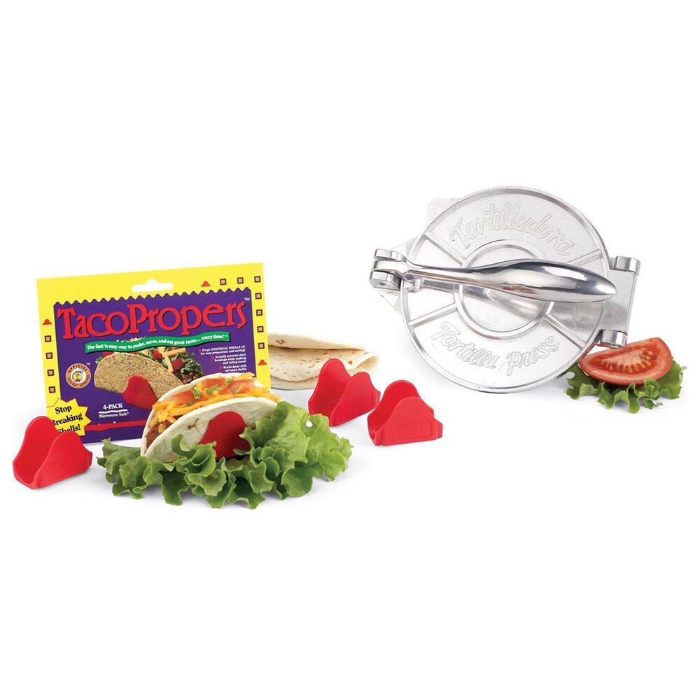 HIC Kitchen 6&quot; Tortilla Press in Silver, , large