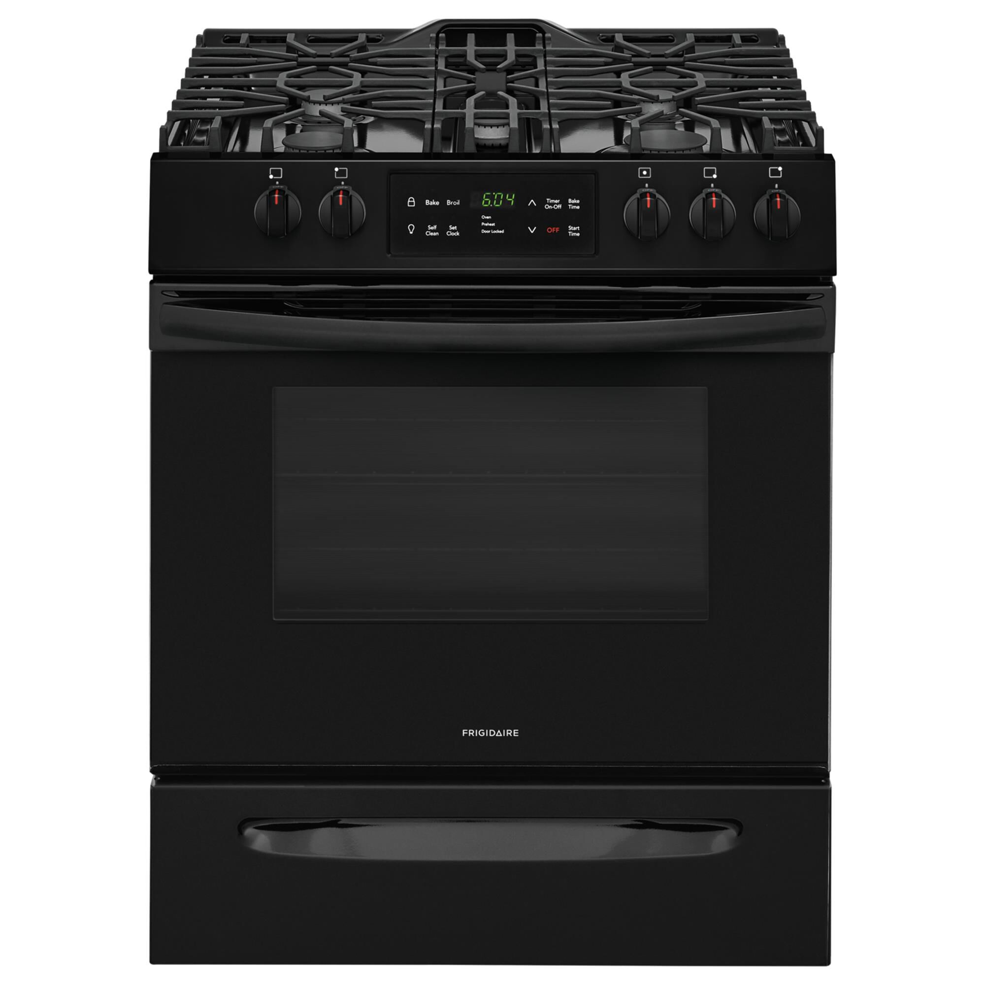 freestanding front control gas range