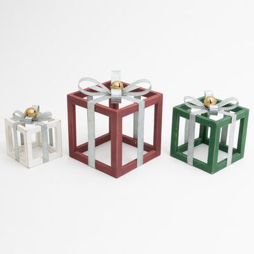The Gerson Company 3-Piece Nesting Wood and Metal Gift Box Set in Assort, , large