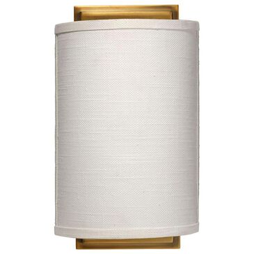 Jamie Young Direct Ship Ridgely 1-Light Linen Wall Sconce in White, , large
