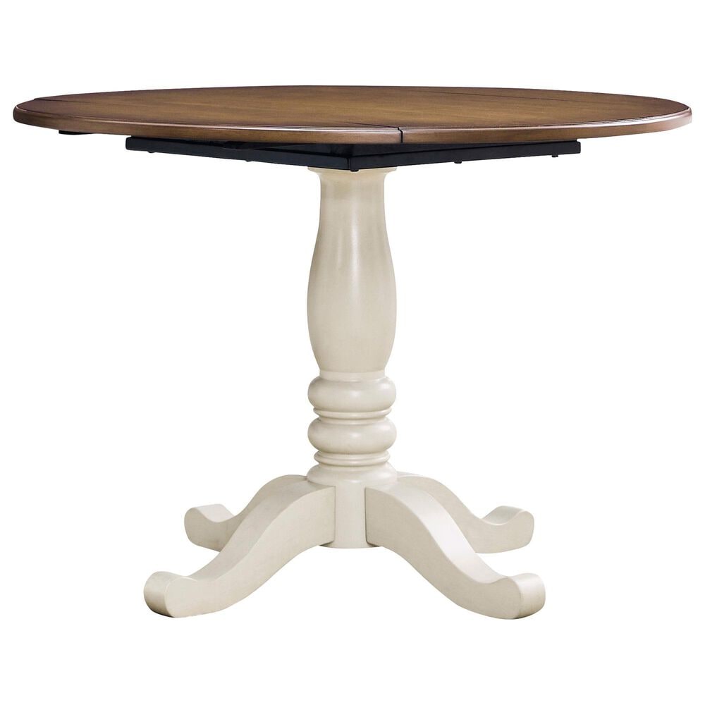 Ashley Wirloni 5-Piece Round Dining Set in Antique White and Brown, , large