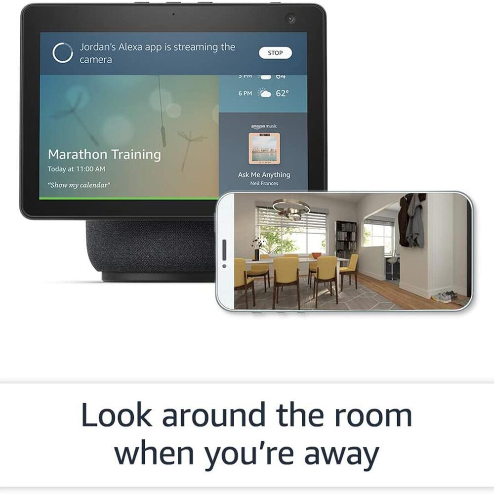 Amazon 2 Echo Show 10 HD Smart Displays with Motion and Alexa - Glacier White &#40;3rd Generation&#41;, , large