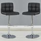 Pacific Landing Adjustable Barstool with Black Seat in Chrome - Set of 2, , large