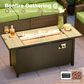 HOMLUX 7-Piece Patio Conversation Set with Fire Pit Table in Green, , large